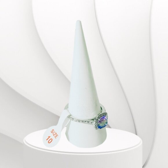 BP STERLING CLUB LAB CREATED BLUE/PURPLE BI COLOR ALEXANDRITE RING (Size 10) - Picture 3 of 7